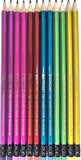 Acmeliae, 2HB Pencil, Graphite Hexagonal, Metallic Colours, 12 Count