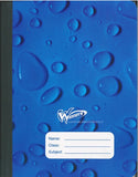 Winners Hardcover Notebook, 9"x7", Waterdrop Design, Assorted Colours