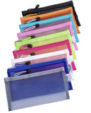 Mesh Pencil Case, Solid Colour, YELLOW