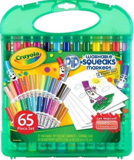 Crayola, Markers Washerables with Kit, Pip Squeaks, 65piece