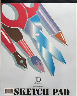 Sketch Pad Paintbrush Design, 14 x 17 in, 15 sheets