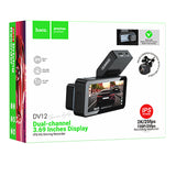 Hoco DV12 Driving Recorder 2K Display GPS (With Rear Camera), Silvery Gray