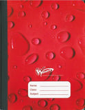 Winners Hardcover Notebook, 9"x7", Waterdrop Design, Assorted Colours
