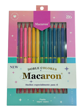 Macaron Double Tip Coloured Pencils, 26 colours