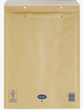 County Stationery Peel & Seal Manila Bubble Envelope, 8"x11" (180mmx265mm), Single