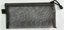 Mesh Pencil Case, Solid Colour, BLACK