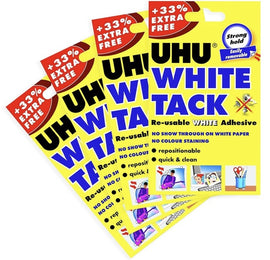 UHU White Tack Wall Adhesive Putty Glue, Single Pack