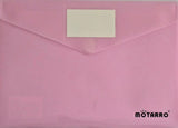 Solid Button Plastic Folder, A4, Velcro Fastener, Assorted Pastel Colours, Single Unit