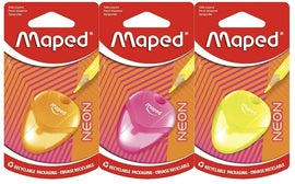 Maped Neon Sharpener, Assorted Colours, One Hole with Bin