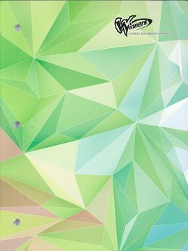 Winners Notebook, 11" x8.25", 3-Hole Ruled & Lined, 85sheets, Assorted Colours, Single
