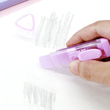 Sliding Triangle Eraser, Assorted Colours, Single Eraser