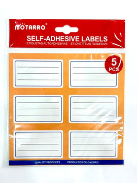 Mot Self-Adhesive School Labels, 5 sheets / 30 labels
