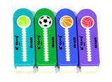 Football and Sports Sliding Eraser, Assorted Designs, Single