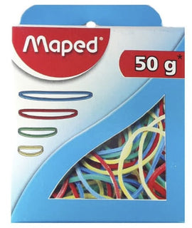 Maped, Rubber Bands, Coloured, 50gram