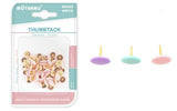 Motarro Thumb Tacks, Pastel Colours, 60pc
