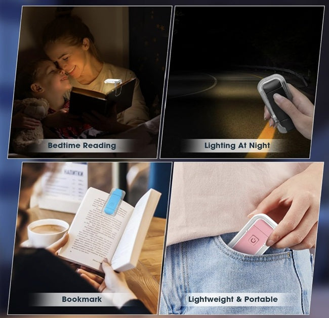 LED Reading Book Light, Compact Folding, YELLOW - Charrans.com
