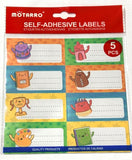 Mot Self-Adhesive Labels, Fun School Patterns, 5 sheets/40 labels