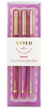 Noted by Post-it 3pk With Love Pen Set Valentine's Day