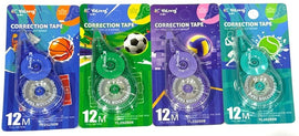 Football and Sports Correction Tape, Assorted Designs, 12M, Single Pack