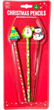 Christmas Pencil & Eraser, 3 piece set