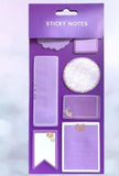 Sticky Notes, Seven Designer Mini Pads, 140 sheets, Assorted Colours