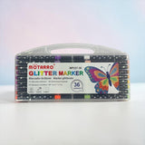 Glitter Marker Set with Sparkle Carry Case, 36 Colours
