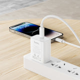 Hoco C143 Benefit Single Port PD20W Charger Set (Type C To iPhone), White