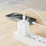 Hoco C143 Benefit Single Port Type-C Charger Block PD20W, White
