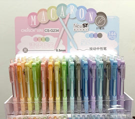 Macaron Ballpoint Pen, 0.5mm, Black Ink, Assorted Colours, SINGLE PEN