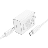 Hoco C143 Benefit Single Port PD20W Charger Set (Type C to Type C), White