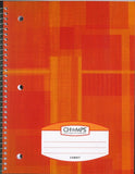 Champs Spiral Flexible Cover Notebook, 5 Subject, 8'x10.5', Thick Pages, 240pgs, Assorted Colours