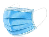 Adult Disposable Face Mask 3Ply, BLUE, Single