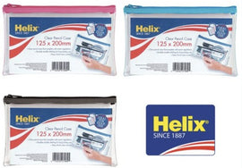 Helix Oxford, Pencil Case Clear, Assorted Colors