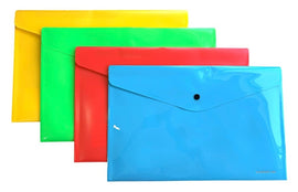 Studmark Button Folder, Legal Size, Assorted Solid Colours