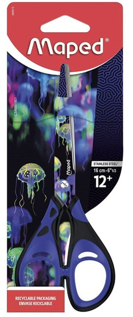 Maped Deep Sea Paradise Scissors, 16cm S/Steel, Individually Packaged