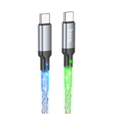 Hoco U112 Shine 60W Charging Data Cable For Type-C To Type-C, Gray