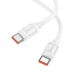 Hoco X115 Surpass 240W Fast Charging Data Cable Type C to Type C, White