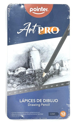 Pointer Art Pro Drawing Pencil Set, Assorted, 12 pieces