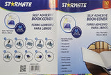 Starmate Pre-Cut Adhesive Book Covers, TRANSPARENT CLEAR, Pack of 10