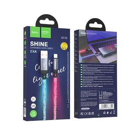 Hoco U112 Shine Charging Data Cable For iP, Gray