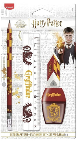 Harry Potter Stationery Set, Gryffindor, 4 pc