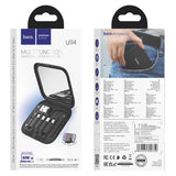 Hoco U114 Treasure Box Storage Charging Data Cable Set, Black