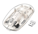 Hoco GM29 Dual-Mode Crystal Wireless Mouse, SPACE WHITE