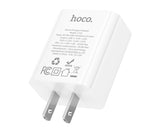Hoco C143 Benefit Single Port Type-C Charger Block PD20W, White