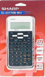 Sharp Scientific Calculator EL-531, 273 Functions - Battery Operated, WHITE & BLACK
