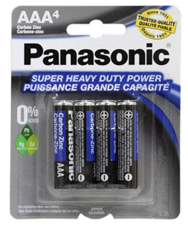 Panasonic AAA Super Heavy Duty Battery, Pack of 4