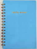 Gold Embossed Notebook, Lined Pages, Hardcover, BLUE