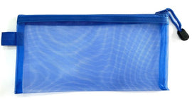 Mesh Pencil Case, Solid Colour, ROYAL BLUE