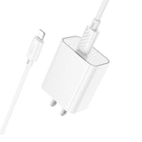 Hoco C143 Benefit Single Port PD20W Charger Set (Type C to Type C), White