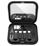 Hoco U114 Treasure Box Storage Charging Data Cable Set, Black